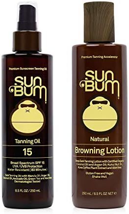 Amazon.com : Sun Bum Sun Bum Browning Lotion and Spf 15 Tanning Oil Vegan and Reef Friendly (octi... | Amazon (US)