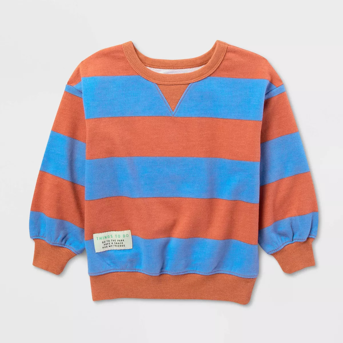 Toddler Boys' French Terry Crewneck Sweatshirt - Cat & Jack\u2122 Brown 2T | Target