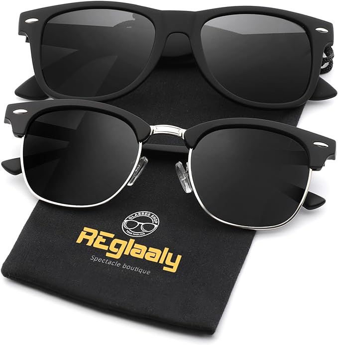Reglaaly Sunglasses Men and Womens, Polarized Sunglasses for men with UV Blocking Semi-Rimless Fr... | Amazon (US)