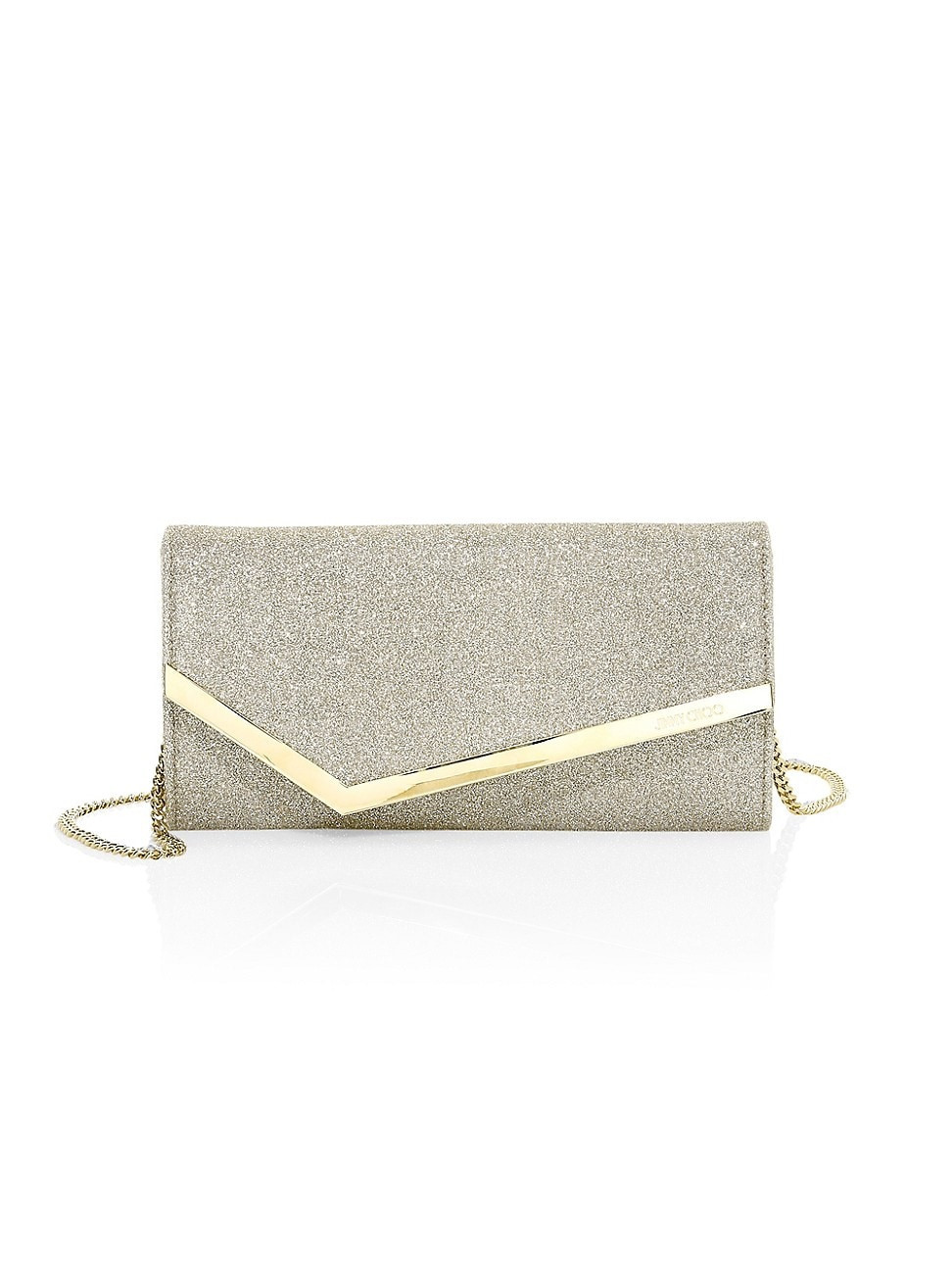 Women's Emmie Dusty Glitter Clutch - Platinum | Saks Fifth Avenue