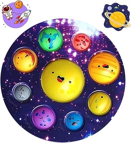 Lamvpker Planet Dimple Solar System Fidget Toy for Kids Galaxy Outer Space Dimple Fidget Christma... | Amazon (US)