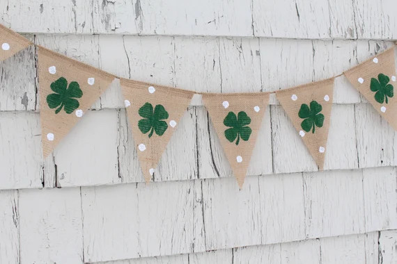 St Patricks Day Decor St Patricks Day Banner Shamrock | Etsy | Etsy (US)