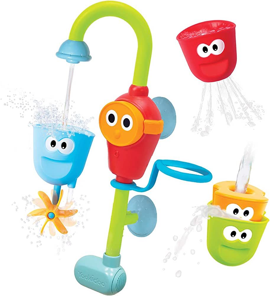 Yookidoo Toddler and Baby Bath Toy (Ages 1-3): Flow N Fill Spout-3 Stackable Play Cups - Battery ... | Amazon (US)