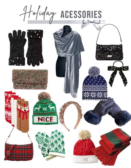 Accessories are a great way to add some cheer to your holiday outfits. Heading to a formal party? Add a velvet wrap or a glitter handbag.

Going to the parade? Add a fun hat and scarf and you’ll be all set.

Of course, any of these make great gifts too! 

#LTKHoliday #LTKGiftGuide #LTKSeasonal
