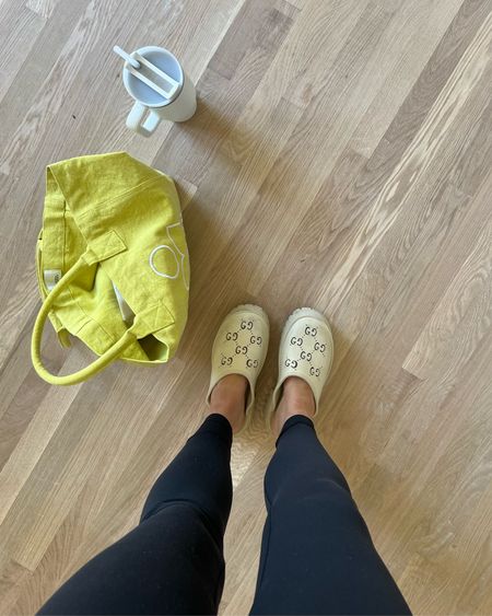 Lululemon leggings are the best I wear size 8 tts! I have worn these Gucci slides hundreds of times I love them 🤣😅 linked similar too! They are true to size and comfy  