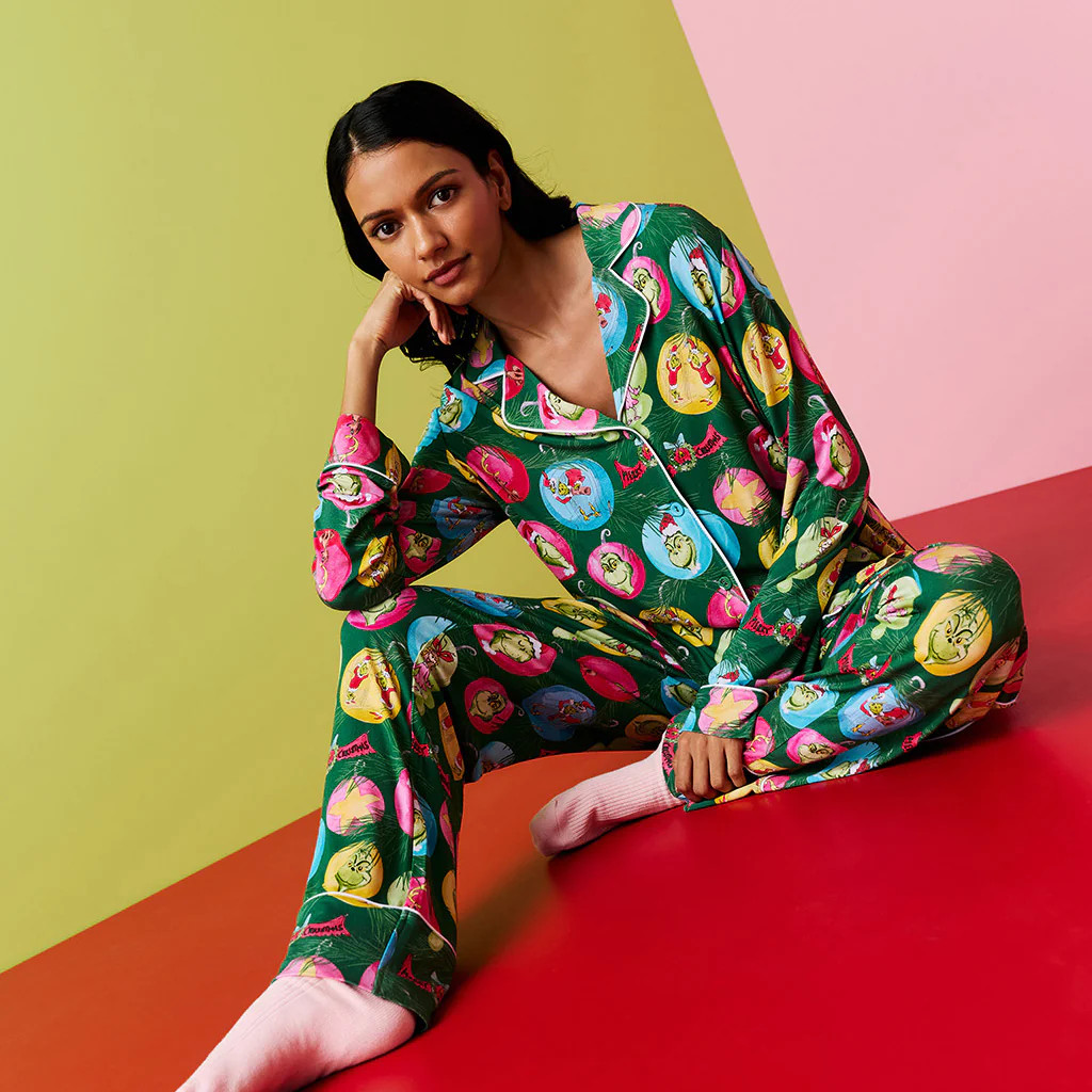 Green Luxe Womens Pajamas | Dr. Seuss Who-liday | Posh Peanut