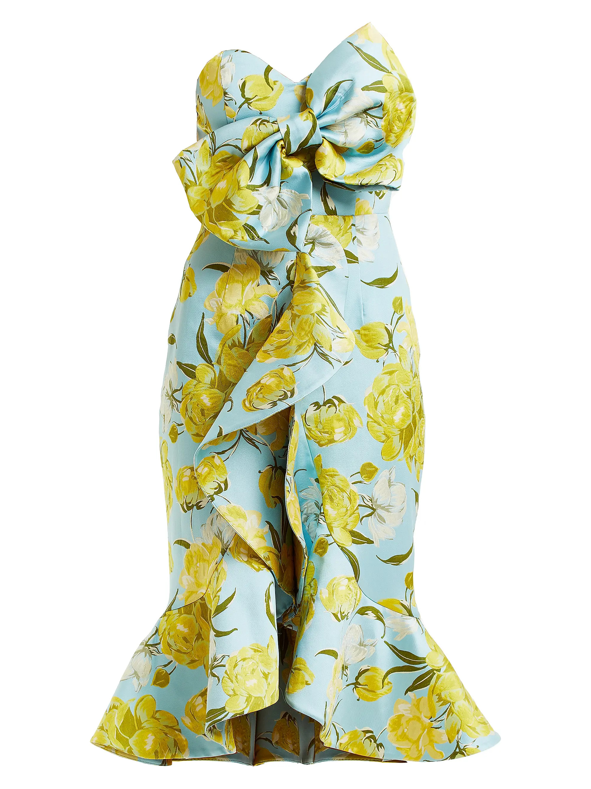 Stephanie Strapless Bow Midi-Dress | Saks Fifth Avenue