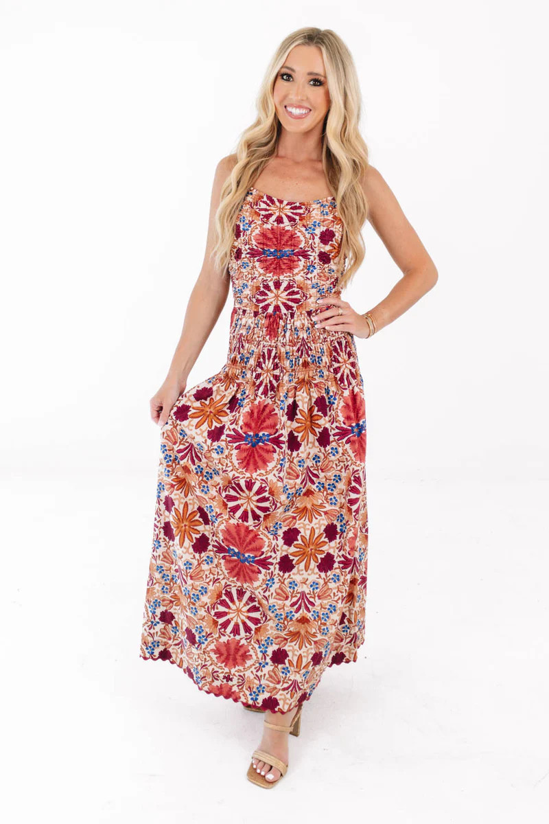 Drop Me Off Midi Dress - Rust | The Impeccable Pig