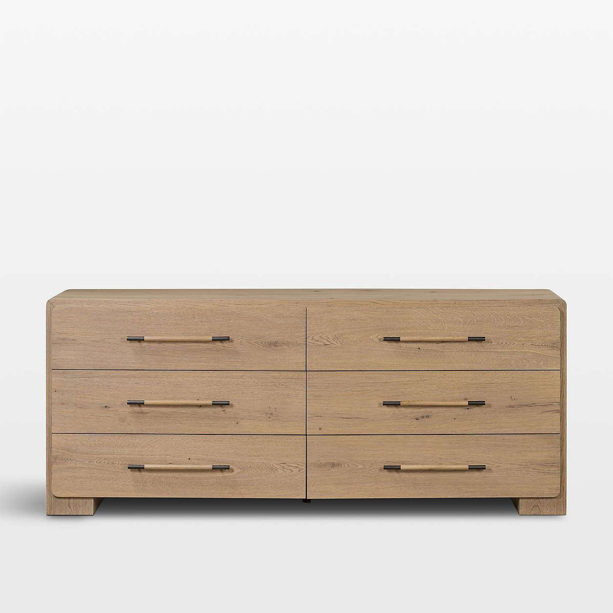 Eden 77" Aged Smoke Oak 6-Drawer Dresser | Crate & Barrel | Crate & Barrel