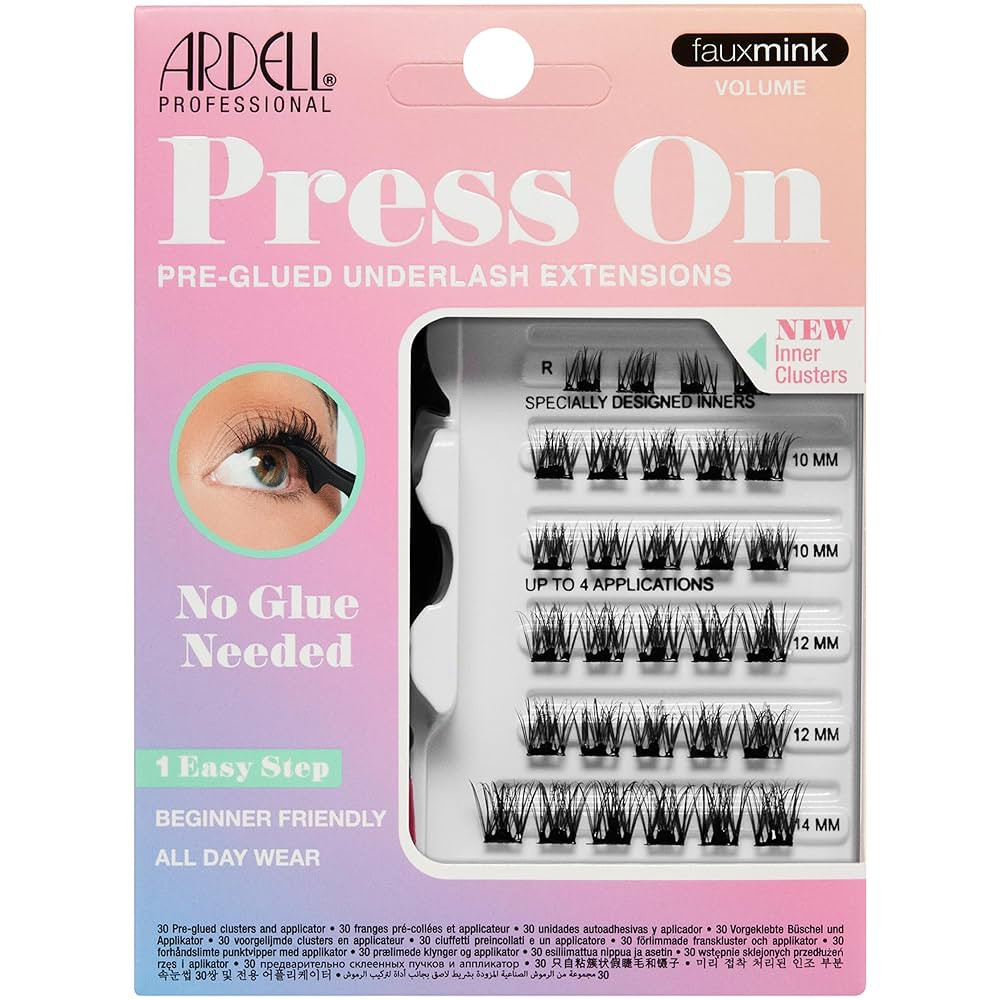 Ardell Press On Pre-Glued Eyelash Extension with Applicator - Fauxmink Volume, Customizable DIY L... | Amazon (US)