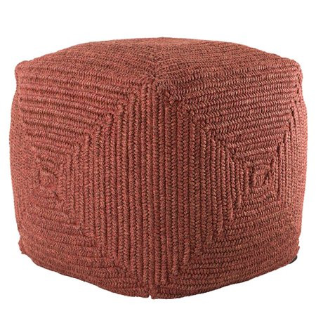 Jaipur Living Bridgehampton Indoor/ Outdoor Solid Red Cube Pouf | Walmart (US)