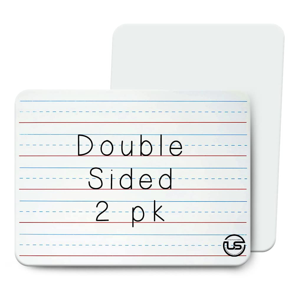 Small White Board 9X12, Small Dry Erase Board 2 Pack Whiteboard Dry Erase Double Sided with Lines... | Amazon (US)