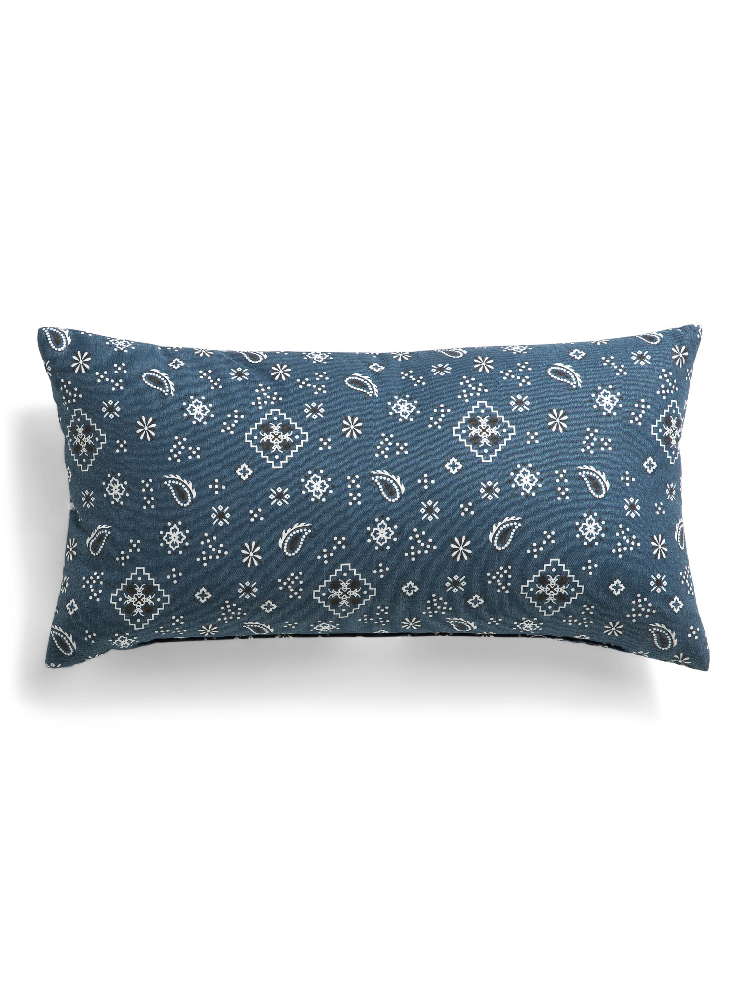 Made In Usa 12x24 Paisley And Gingham Pillow | TJ Maxx