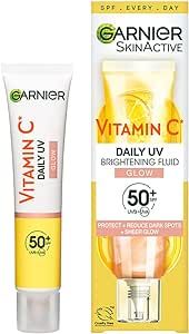 Garnier Vitamin C Daily UV Brightening Fluid Sheer Glow, SPF50+, Prevents + Corrects Sun Damages ... | Amazon (UK)