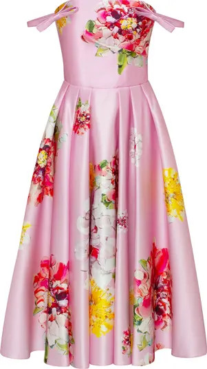 Tea-length floral dress | Nordstrom