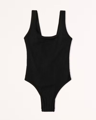 90s Scoopneck One-Piece Swimsuit | Abercrombie & Fitch (US)