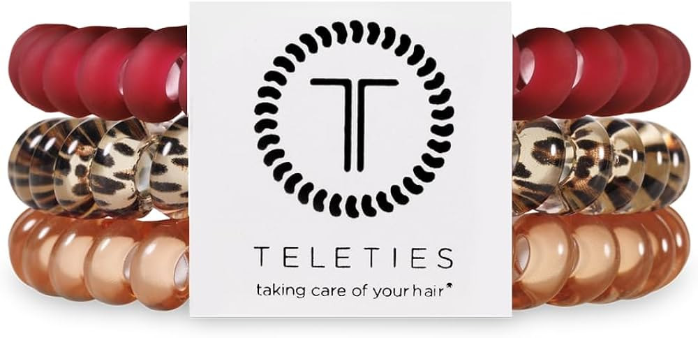 TELETIES - Small Spiral Hair Coils - For Thin-Medium Hair - Ponytail Holder for Women - Phone Cor... | Amazon (US)