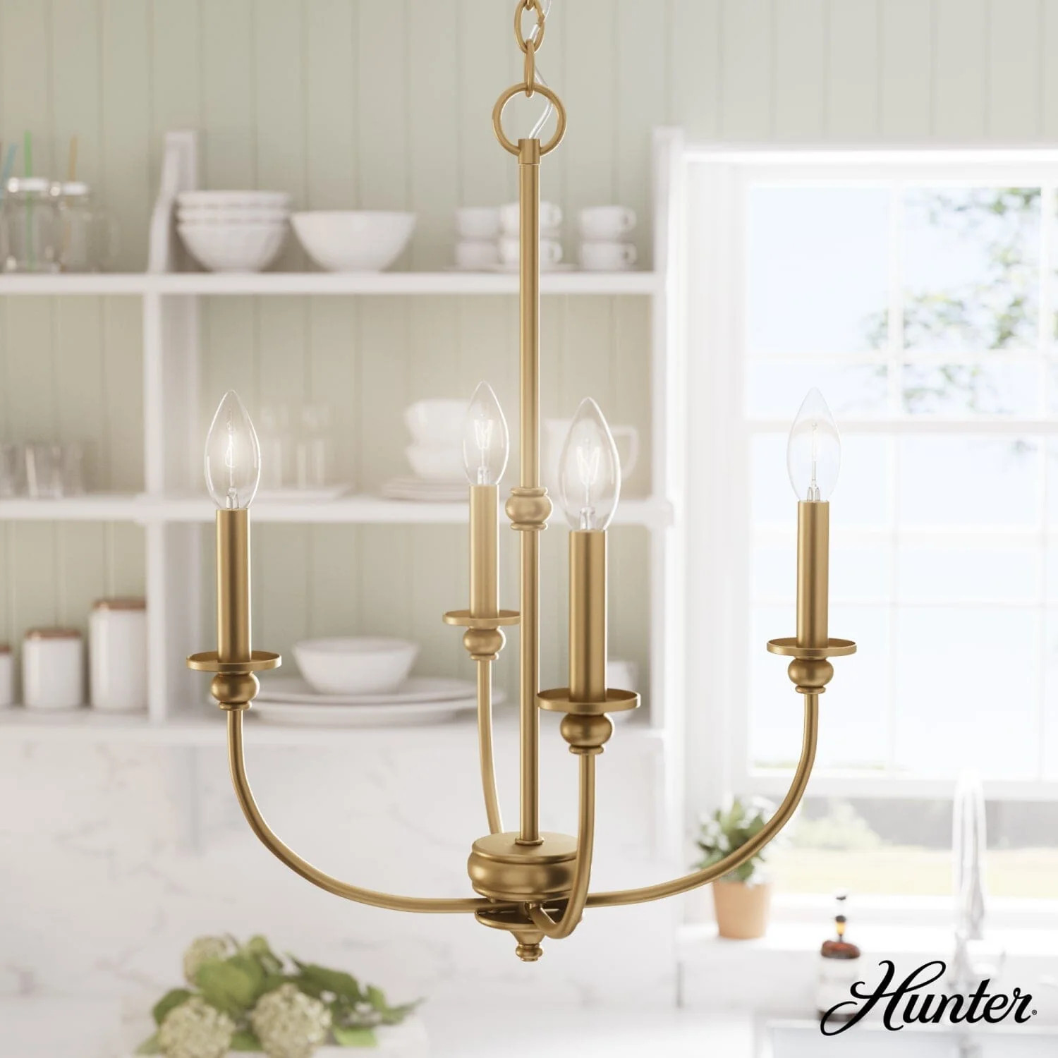 Hunter Southcrest 4 Light Chandelier 18 inch Ceiling Light | Hunter Fan Company