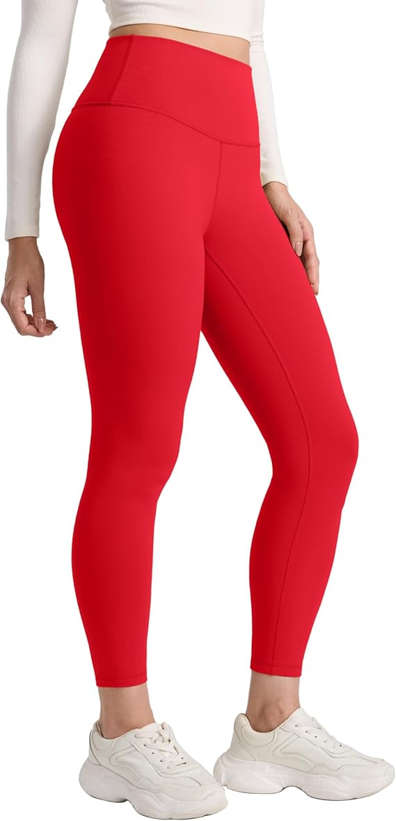 CRZ YOGA Matte Fleece Lined Leggings 25'' - Thermal Casual Lounge Workout Womens Yoga High Waiste... | Amazon (US)