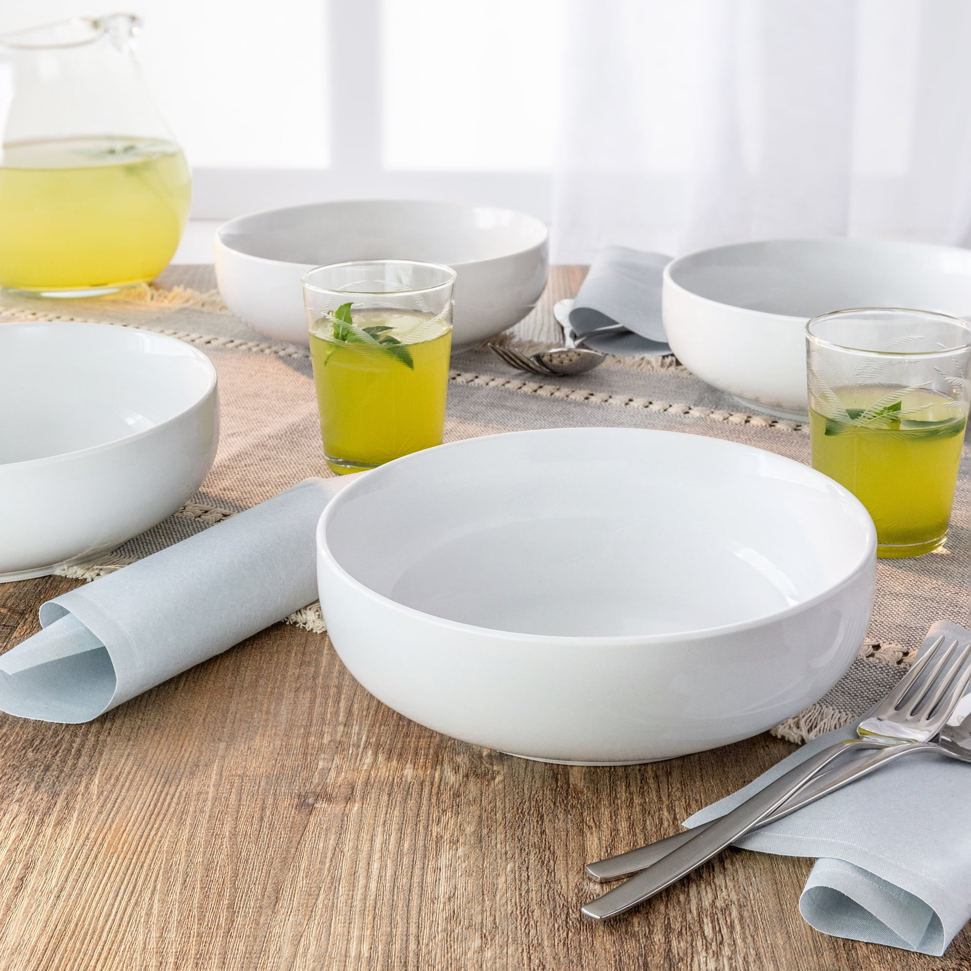 Better Homes & Gardens Porcelain Coupe Serve Bowls, White, Set of 4 | Walmart (US)