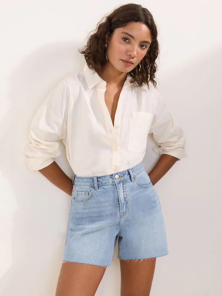 Mid wash - Friends Like These A Line Denim Shorts | Next EU