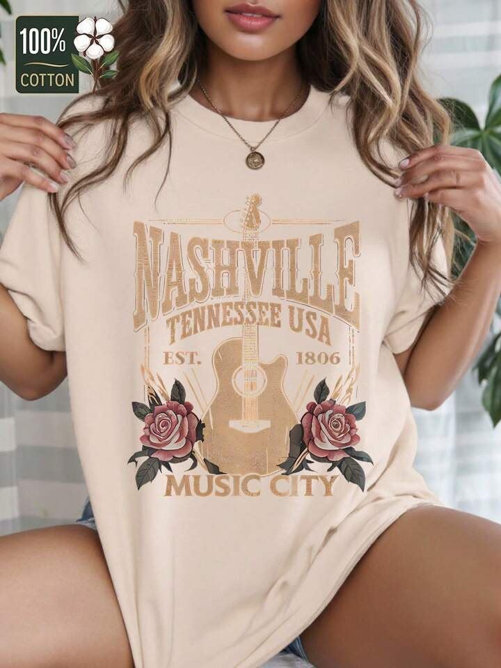 Women's Casual Short Sleeve Round Neck T-Shirt | SHEIN