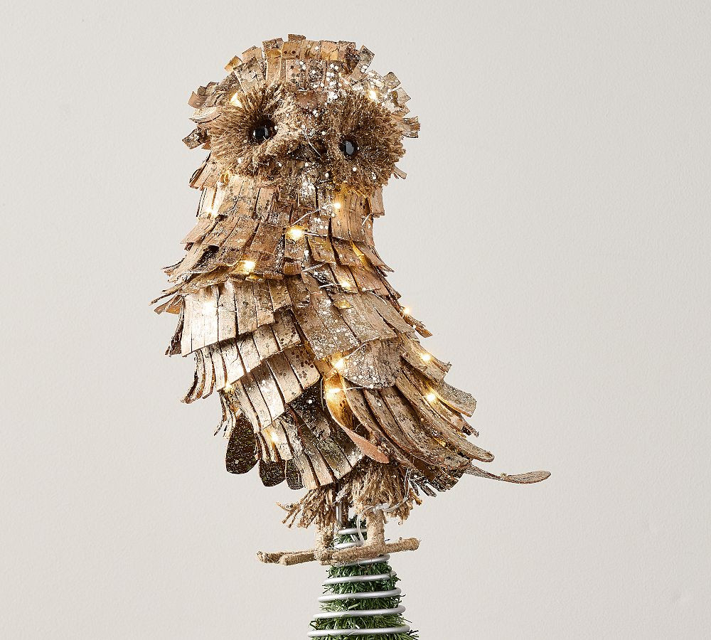 Lit Owl Tree Topper | Pottery Barn (US)