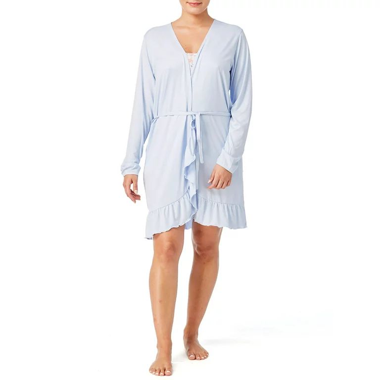 Jessica Simpson Women's Cami, Ruffled Short and Robe, 3pc Set - Walmart.com | Walmart (US)