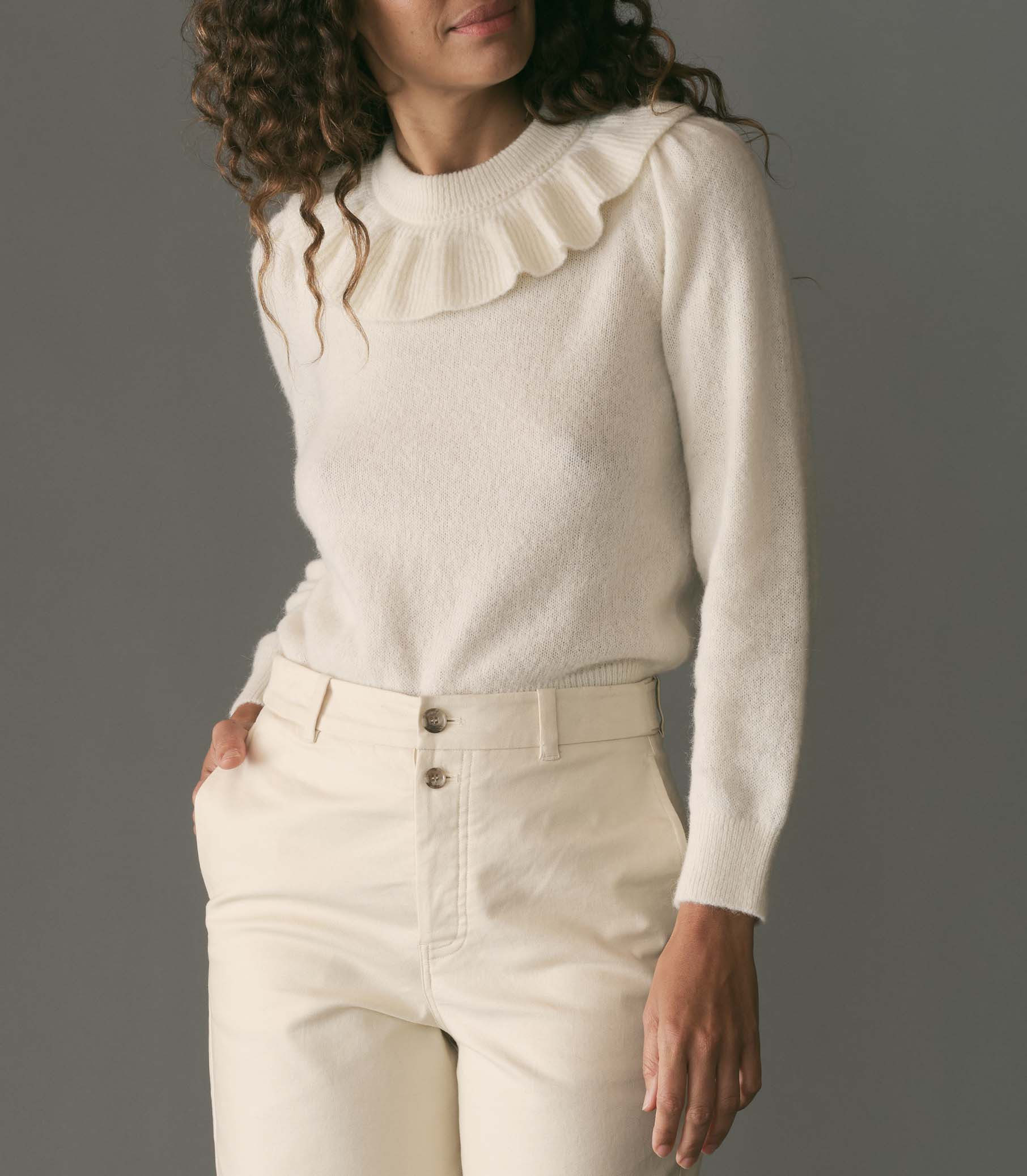 Azaria Sweater - Ivory | DÔEN | DOEN