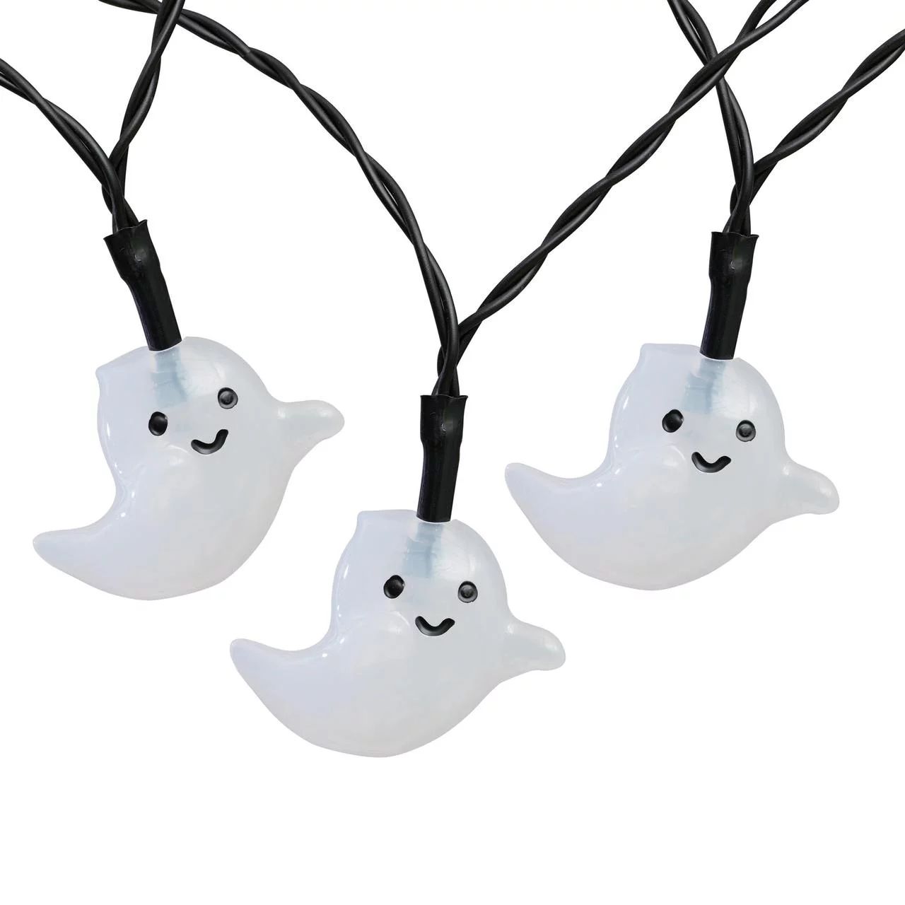 Way to Celebrate Halloween 20-Count Battery Operated LED White Ghost Lights, with Black Wire, 4.5... | Walmart (US)