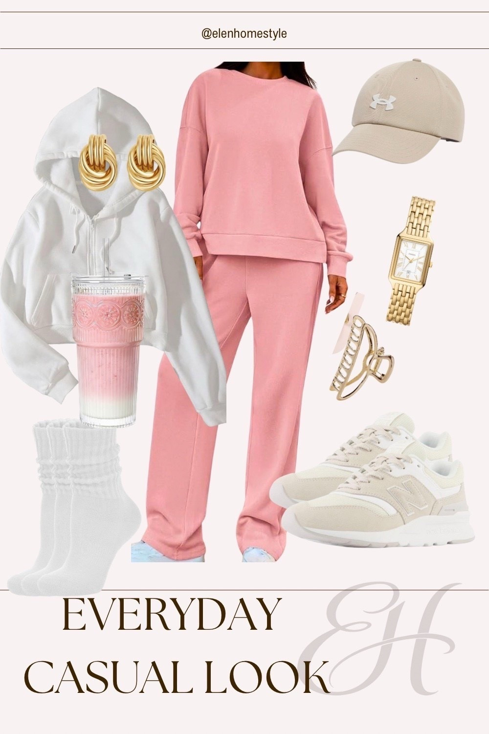 Soft, cozy everyday casual look 🤍
Comfy pink set, neutral sneakers and simple gold accents — an easy outfit that feels put together without trying too hard. Perfect for errands, coffee runs and everyday life.


#everydaystyle #casualoutfit #ltkstyle #ltkfashion #neutralstyle #cozyoutfit #athleisurelook #everydayoutfit #simplefashion #styleinspo



#LTKU #LTKdayinmylife #LTKootd