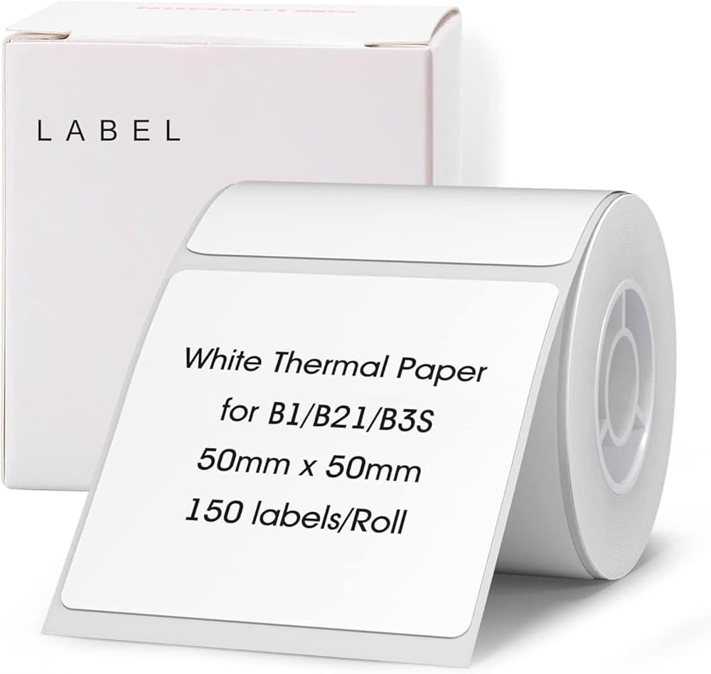 NIIMBOT B21 B3S 2" x 2" (50x50mm) Thermal Sticker Label - Waterproof Price/Memo Labels for B21/B3... | Amazon (US)