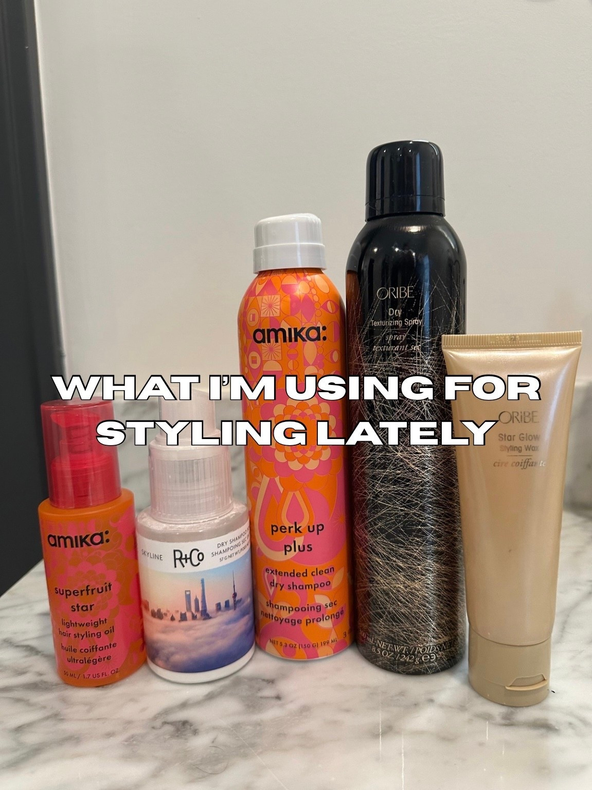 What I’m using for styling lately 💁🏼‍♀️✨

✨ R+Co Skyline Dry Shampoo (powder)
• targeted at roots
• best when you need volume + control

✨ Amika Perk Up Plus (spray)
• quick + easy refresh
• perfect for busy days / all-over use

✨ Amika Superfruit Star Oil
• lightweight shine
• smooths without heaviness

✨ Oribe Dry Texturizing Spray
• volume + texture
• gives that effortless finish

✨ Oribe Star Glow Styling Wax
• sleek + polished
• tames flyaways

I rotate through different styling products depending on the look I’m going for, and this lineup has been on repeat lately 🤍

From lightweight shine oils to texture sprays and both types of dry shampoo (because yes—they do different things 👀)… this is how I get volume, refresh my hair, or smooth everything out depending on the day.

Powder dry shampoo = more targeted + volume at the roots
Spray dry shampoo = quick, all-over refresh for busy days

Sharing all my current styling favorites here ✨


#LTKBeauty #HairRoutine

#LTKBeauty #LTKSaleAlert #LTKselfcare