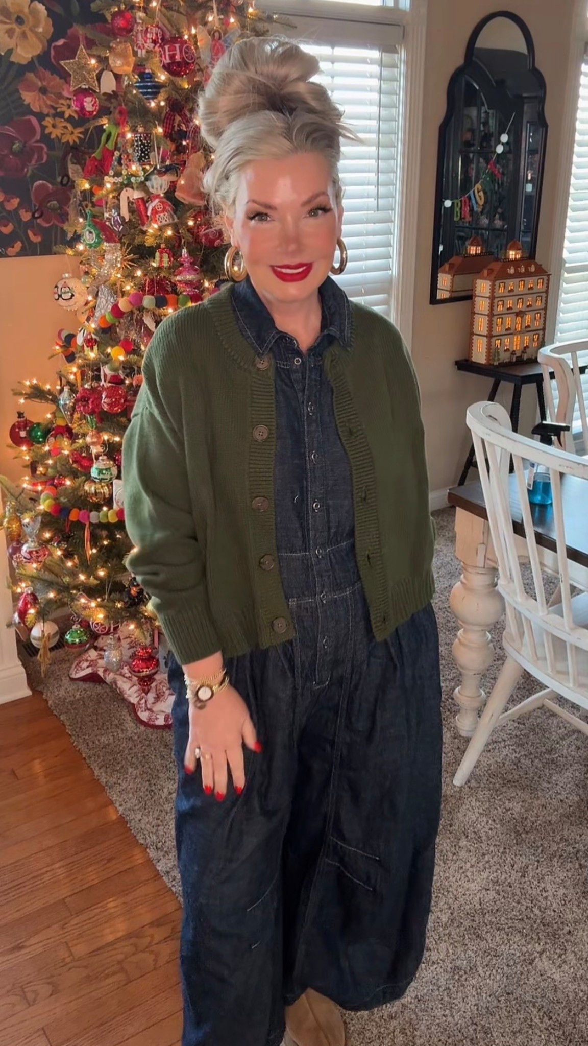 Anthro jumpsuit 

#LTKootd #LTKSeasonal #LTKHoliday