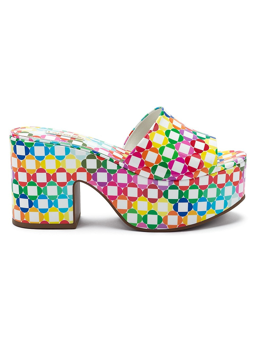 Women's Miso 90MM Daisy Monogram Leather Platform Mules - Rainbow - Size 5.5 | Saks Fifth Avenue