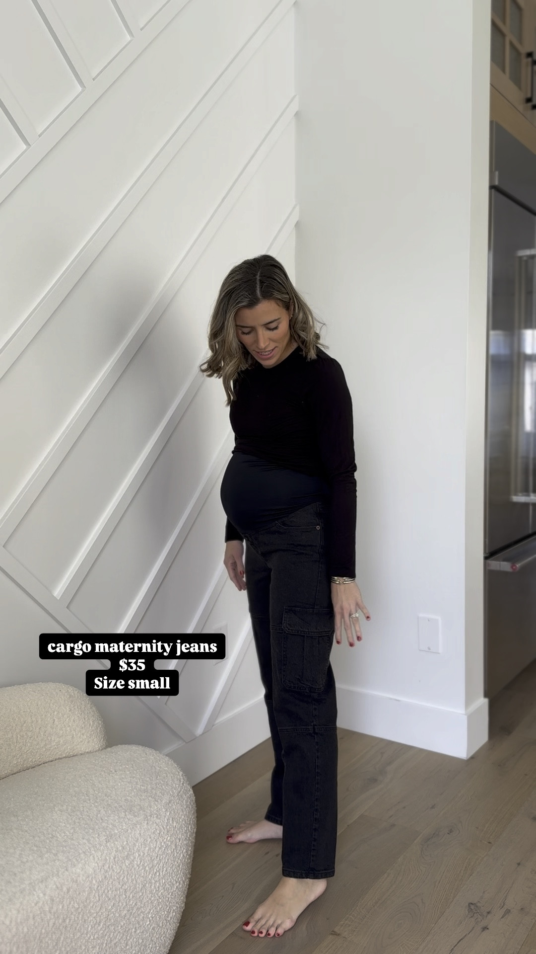 Cargo maternity jeans 
Size small 

#LTKBaby