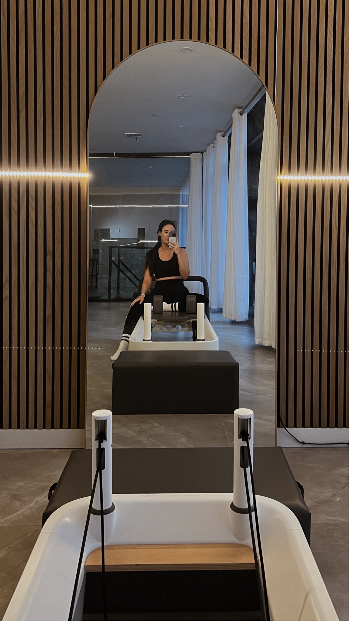 pilates outfit, high support sports bra and long pilates grip socks 

#LTKFitness #LTKFindsUnder50 #LTKActive