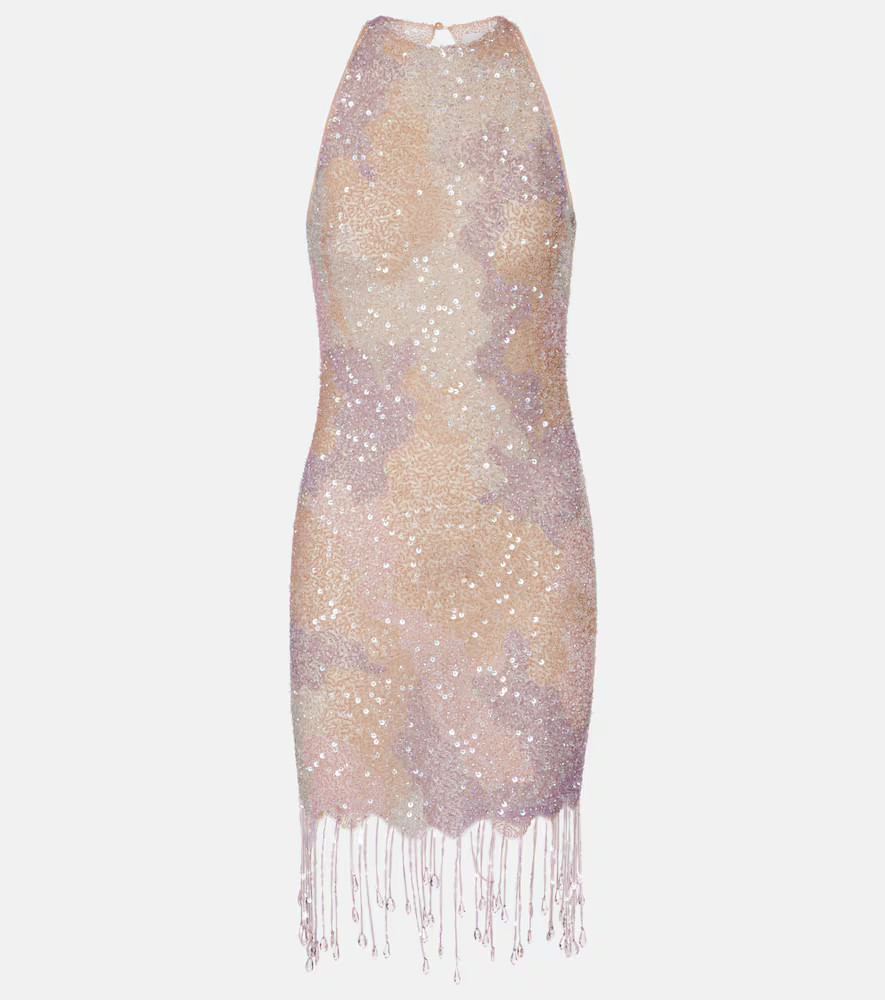 Clio Peppiatt Fringed sequined minidress | Mytheresa (US/CA)