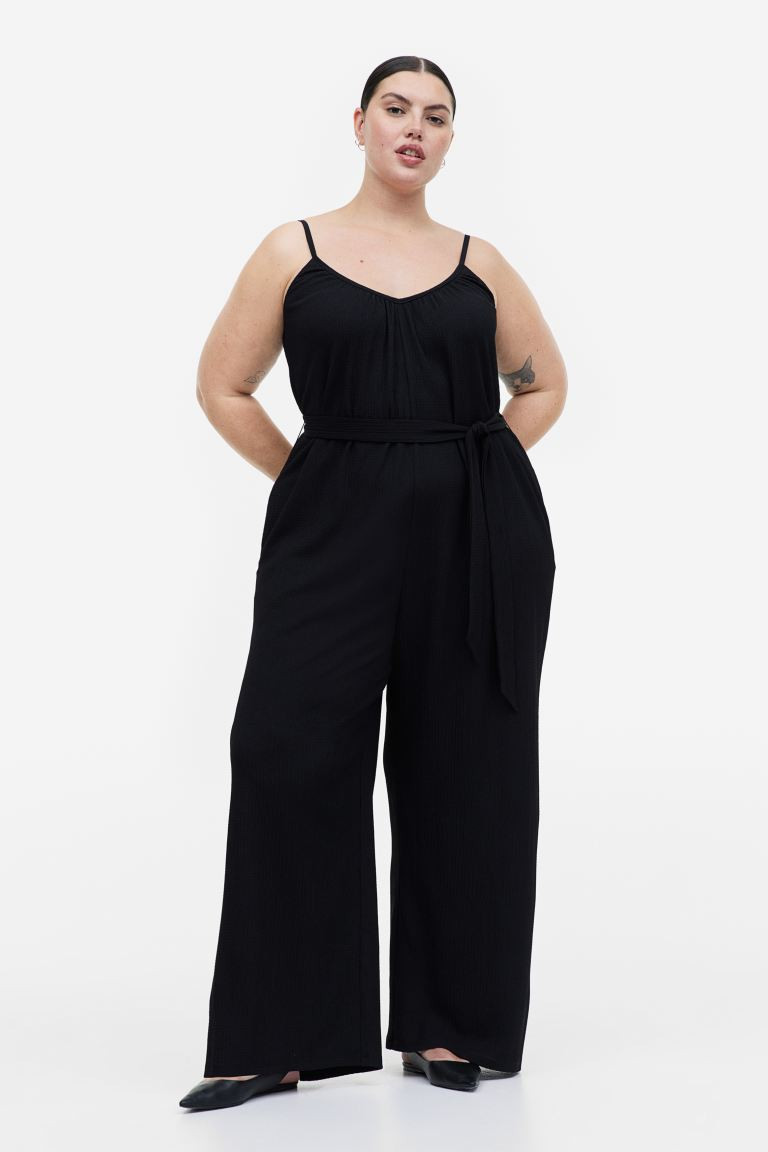 Tie-belt Jersey Jumpsuit | H&M (US + CA)