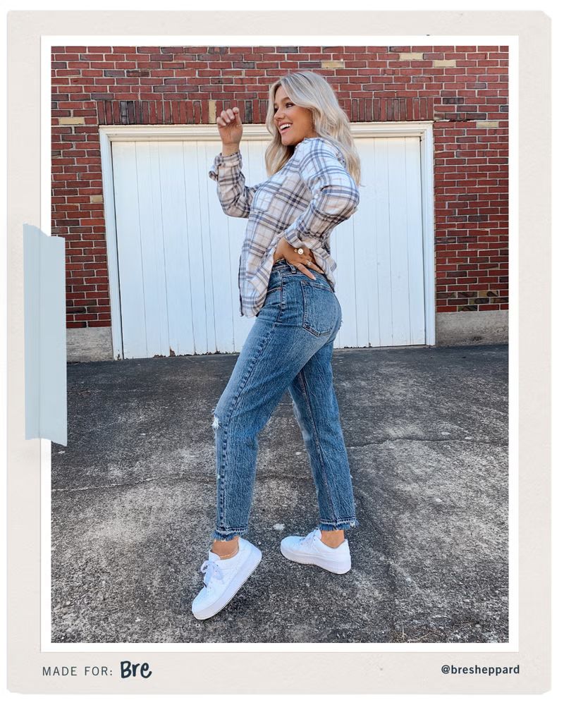 Ripped High Rise Mom Jeans | Abercrombie & Fitch (US)