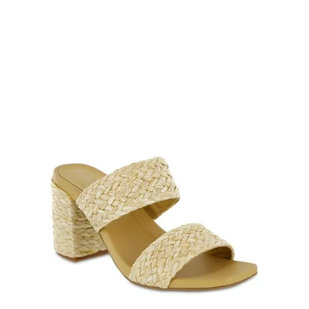 ELOQUII Elements Women s Wide Width Heeled Two Strap Sandal | Walmart (US)