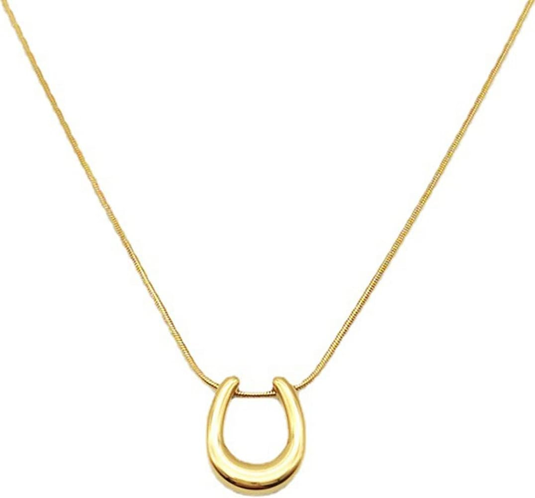 Jude Jewelers Stainless Steel Horse Shoe Style U Shaped Collar Statement Necklace | Amazon (US)