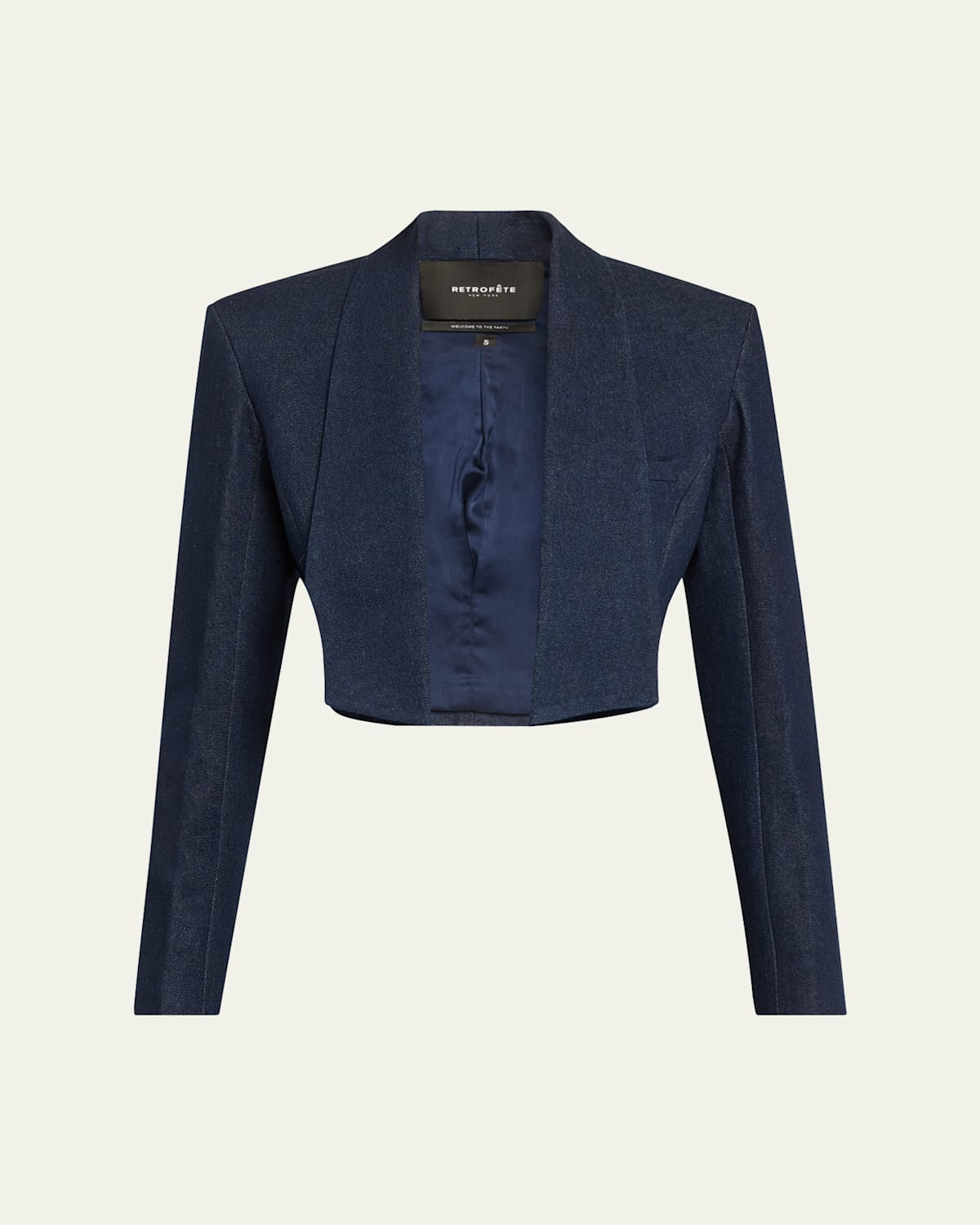 Clara Cropped Denim Blazer | Bergdorf Goodman