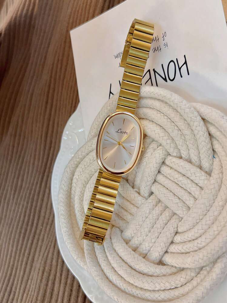 1 Piece Of New Fashion Gold Bracelet Women's Watch Retro Luxury Fashion Simple Elegant Light Luxu... | SHEIN
