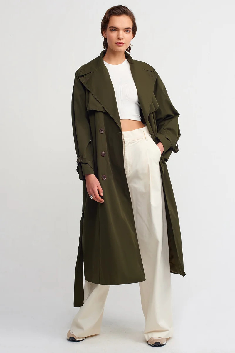 Back Slit Trench Coat | PIRAL