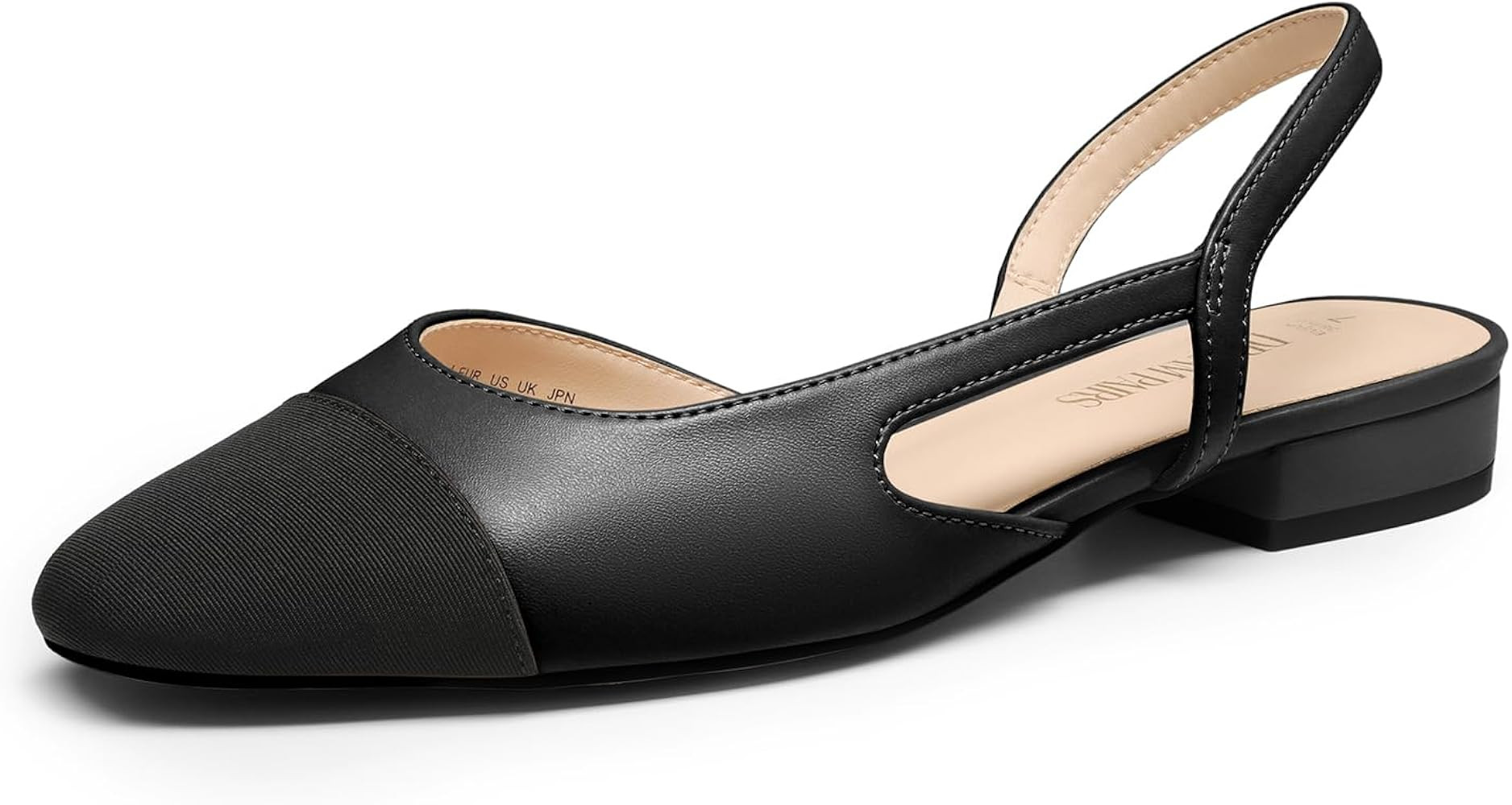DREAM PAIRS Women's Slingback Flats, Square Toe Flats for Women Dressy Casual Work Office Party, ... | Amazon (US)