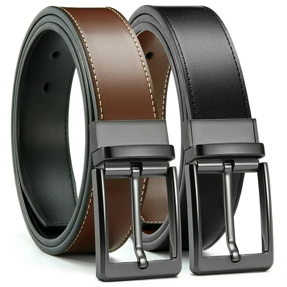 YOETEY Mens Belt 1 Pack - 1 3/8" Leather Reversible Belts for Men for Dress Pants | Walmart (US)