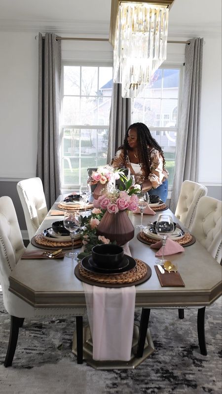 Spring tablescape styling ideas! Shop these affordable dinnerware finds perfect for Easter, Spring or at-home date night! Also, this gorgeous top is on sale now, perfect for your spring wardrobe!

#LTKstyletip #LTKSeasonal #LTKhome