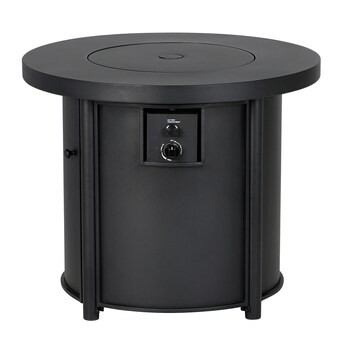 Style Selections 30-in W 50000-BTU Black Steel Propane Gas Fire Pit Table | Lowe's