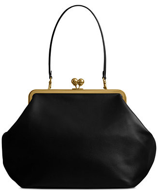Kisslock Large Leather Frame Bag | Macy's